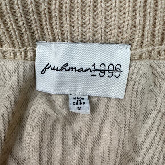 Freshman 1996 Crochet Knit Maxi Skirt WMNS M Beige Tan Lined Boho Chic 5T514989X - Picture 6 of 9